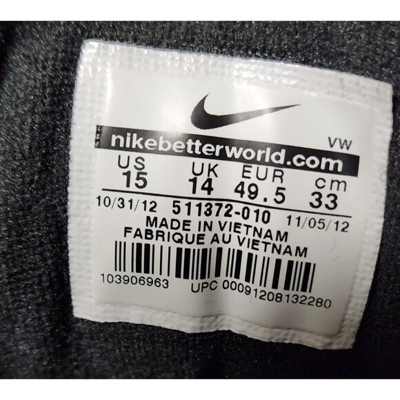 NIKE The Overplay VII Size 15 Black Leather main image 4